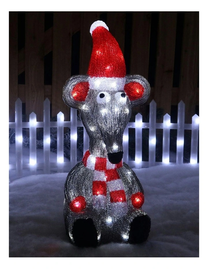 Acrylic Christmas Rat in Multi image 2