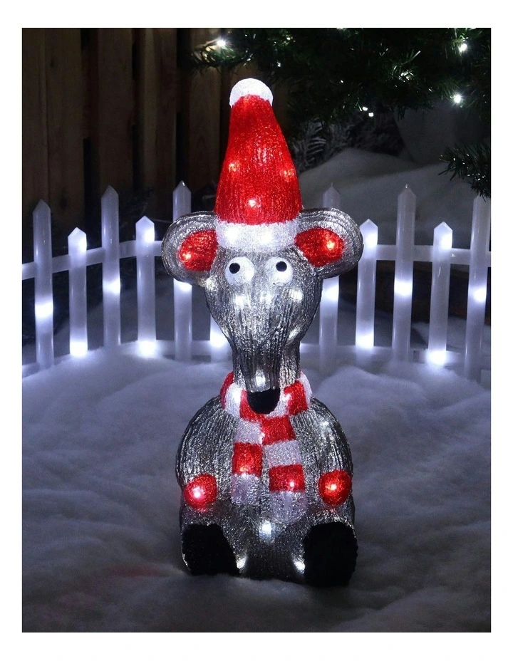 Acrylic Christmas Rat in Multi image 3