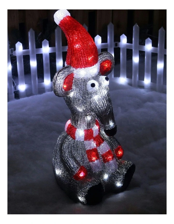 Acrylic Christmas Rat in Multi image 4