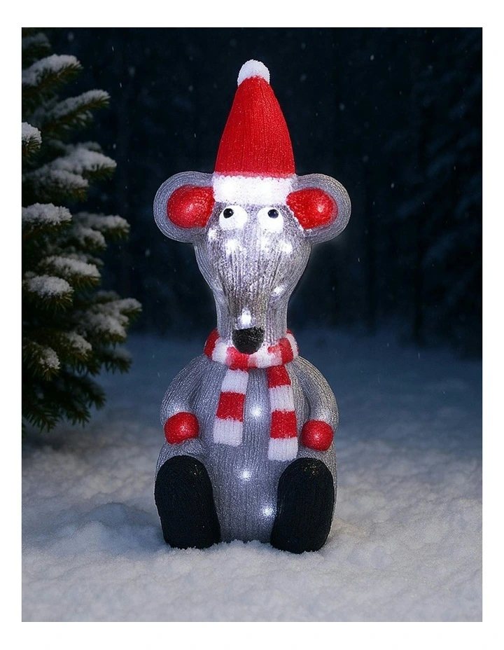 Acrylic Christmas Rat in Multi image 6