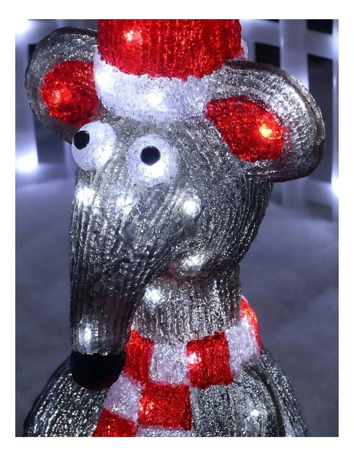 Acrylic Christmas Rat in Multi image 7