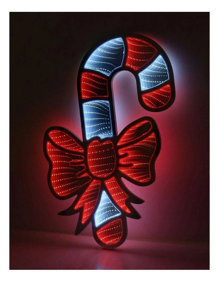 Infinity Candy Cane With Christmas Bow in Red image 5