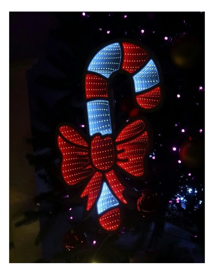 Infinity Candy Cane With Christmas Bow in Red image 6