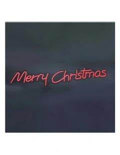 Merry Christmas Neon Sign 80x15cm in Red