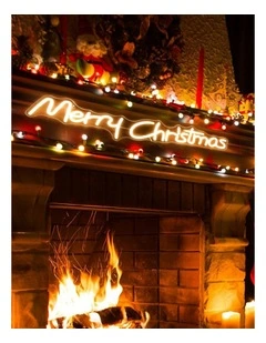 Merry Christmas Neon Sign 80x15cm in Warm White