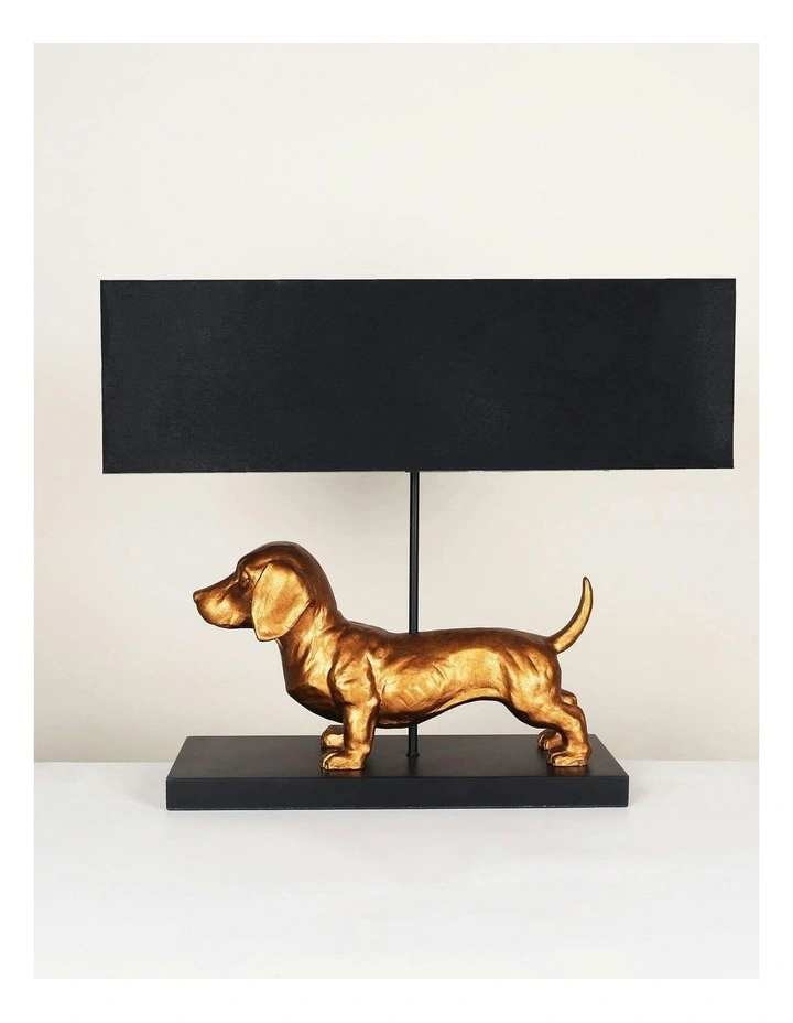 Dachshund Elegance Table Lamp in Gold image 3