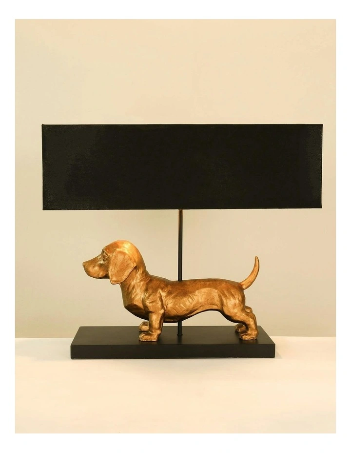 Dachshund Elegance Table Lamp in Gold image 4