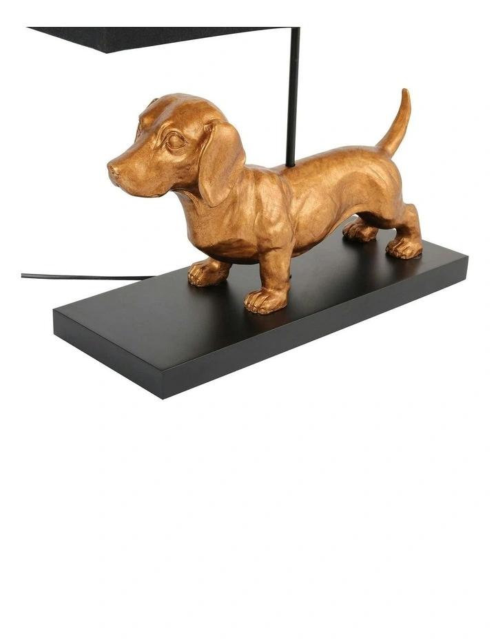 Dachshund Elegance Table Lamp in Gold image 5