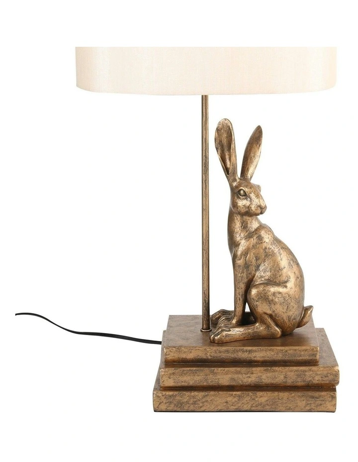 Rabbit Regal Table Lamp in Gold image 2