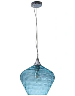 Zyla Glass Pendant Light in Blue