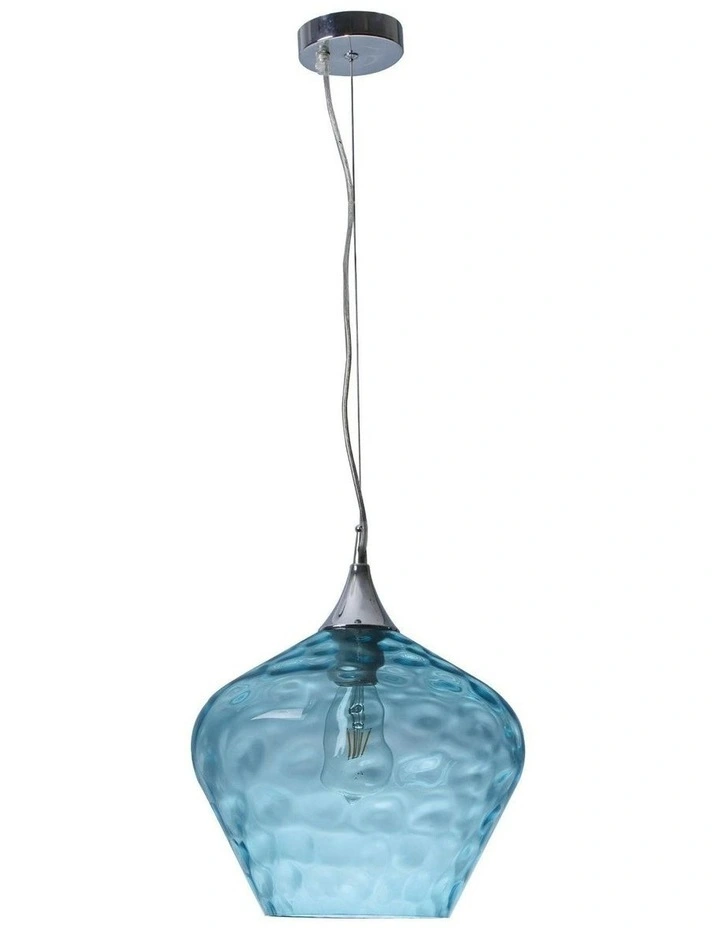 Zyla Glass Pendant Light in Blue image 1
