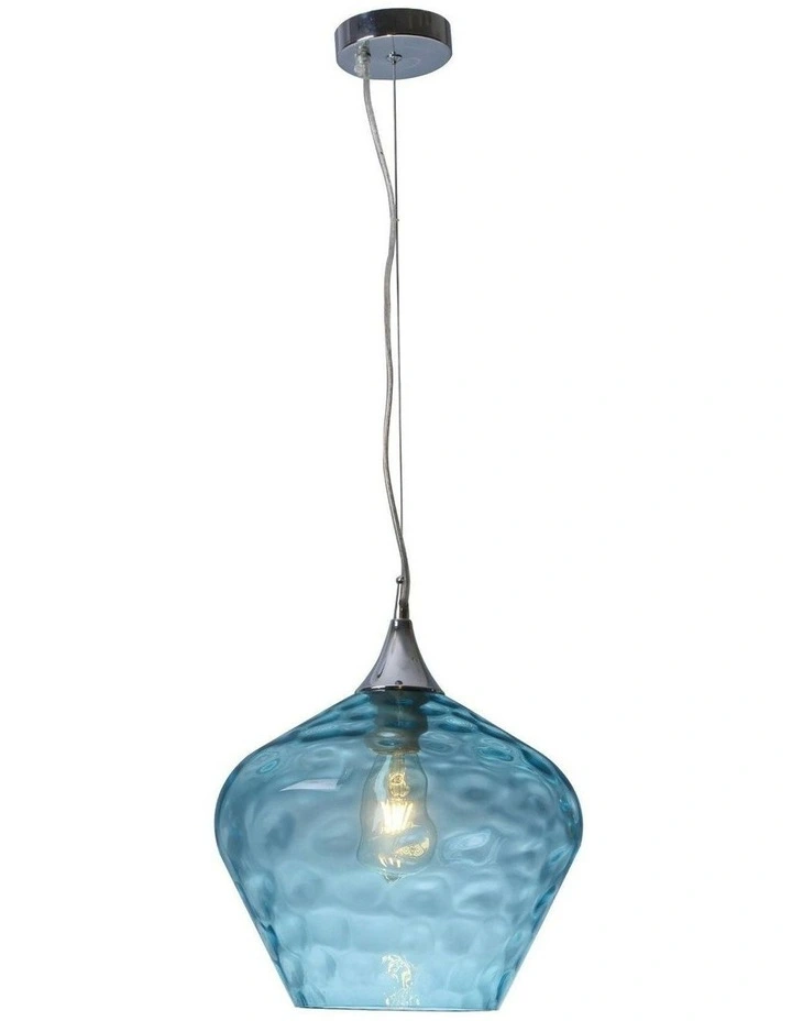Zyla Glass Pendant Light in Blue image 7