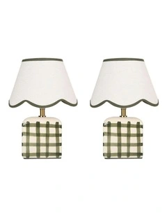 Romy Ceramic Table Lamp Set Of 2 in Green