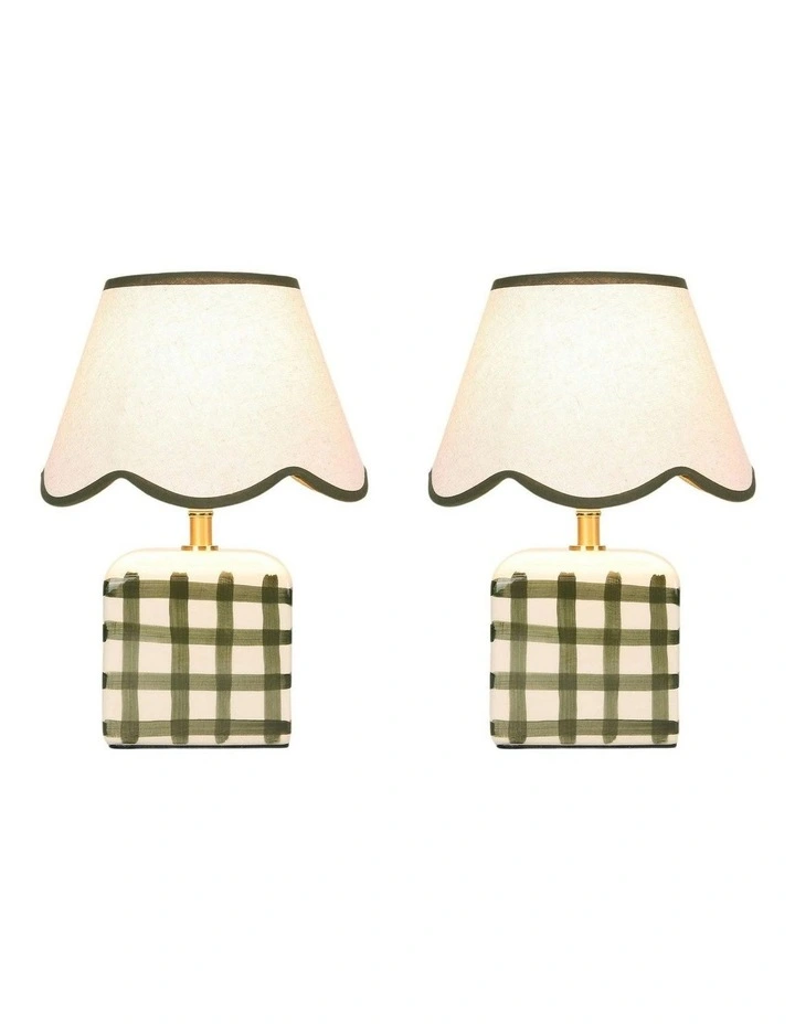 Romy Ceramic Table Lamp Set Of 2 in Green image 2