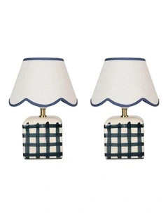 Romy Ceramic Table Lamp Set Of 2 in Blue