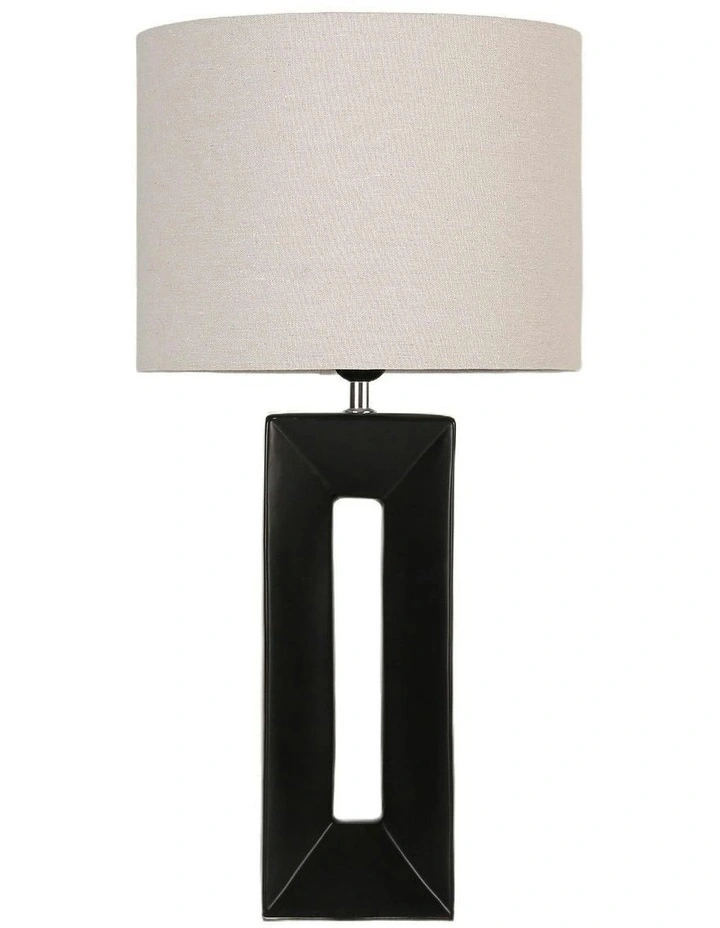 Niamh Ceramic Table Lamp in Black image 1