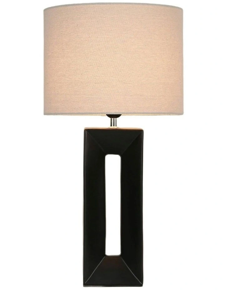 Niamh Ceramic Table Lamp in Black image 2