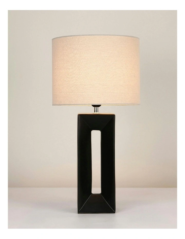 Niamh Ceramic Table Lamp in Black image 4