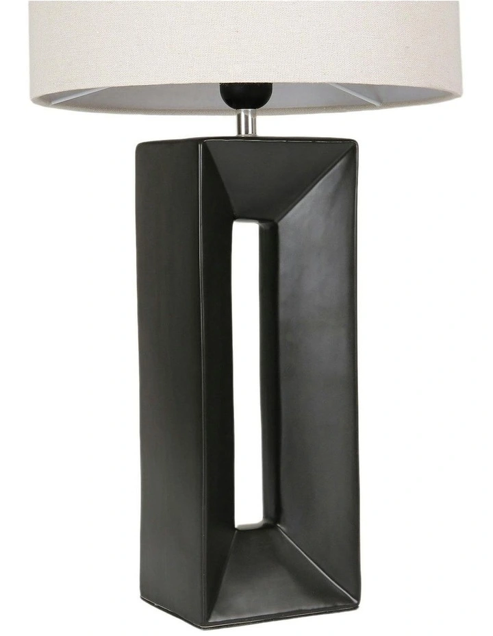 Niamh Ceramic Table Lamp in Black image 5