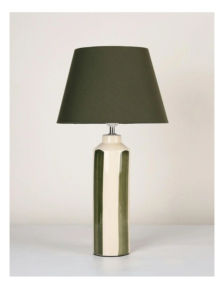 Asha Ceramic Table Lamp in Green image 3