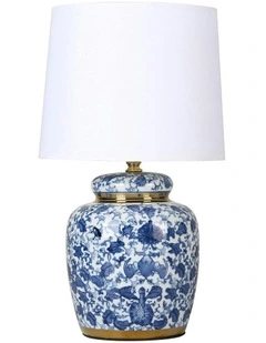 Keziah Ceramic Table Lamp in Blue