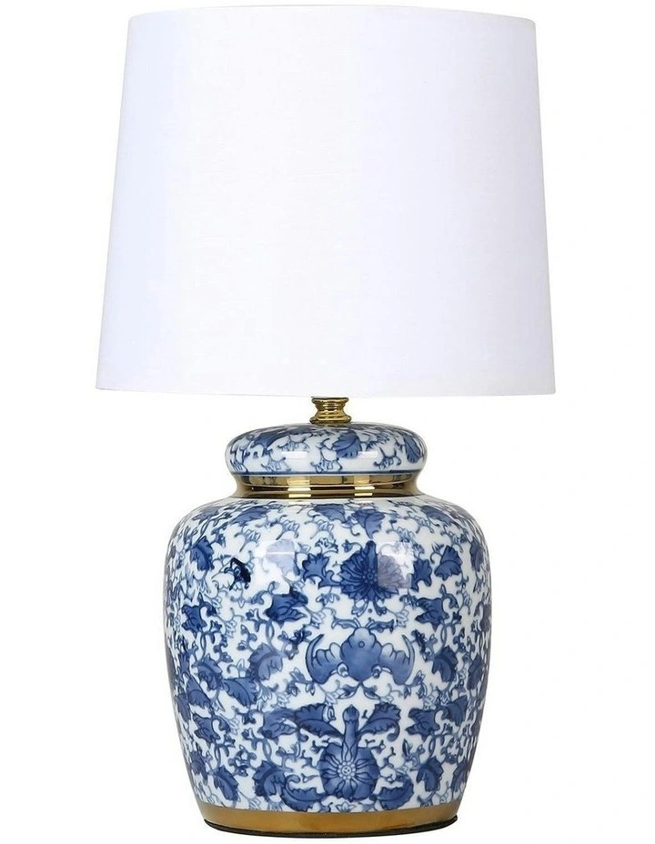 Keziah Ceramic Table Lamp in Blue image 1