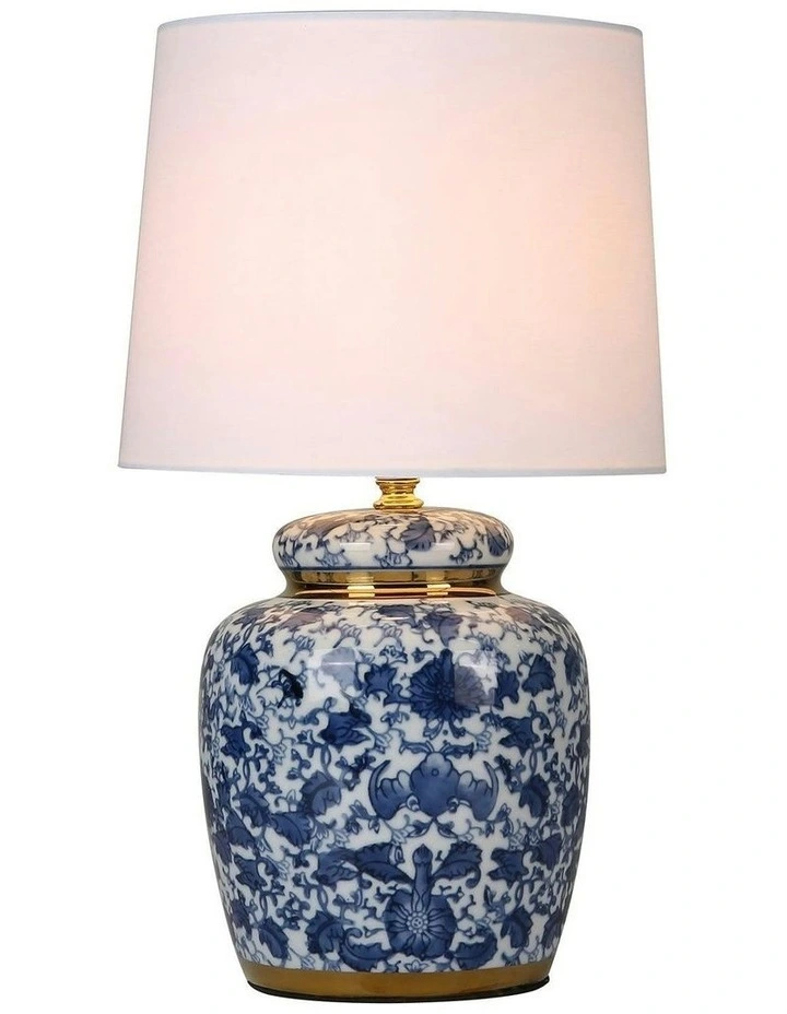Keziah Ceramic Table Lamp in Blue image 2