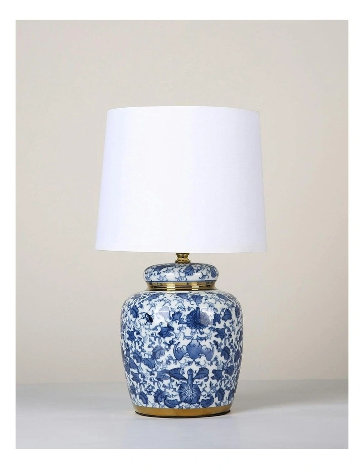Keziah Ceramic Table Lamp in Blue image 3