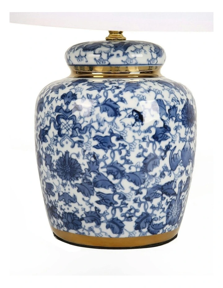 Keziah Ceramic Table Lamp in Blue image 4