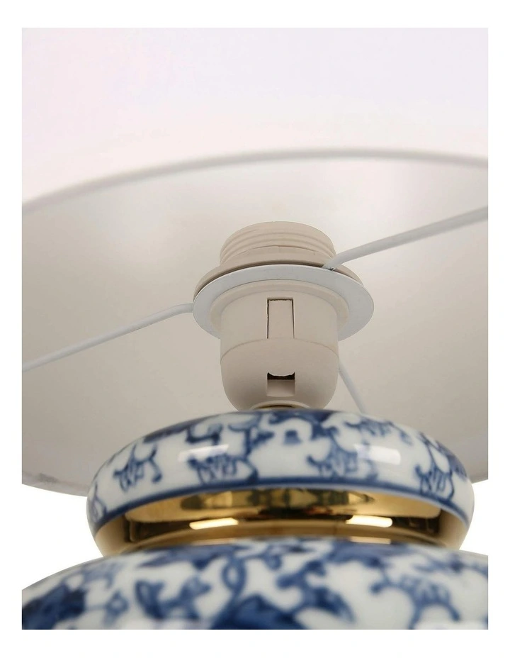Keziah Ceramic Table Lamp in Blue image 6