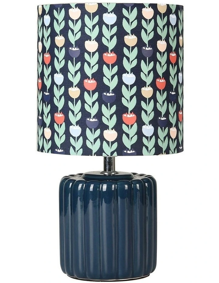 Cyra Ceramic Table Lamp in Blue image 1
