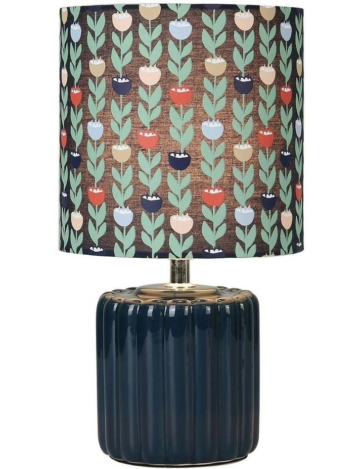 Cyra Ceramic Table Lamp in Blue image 2