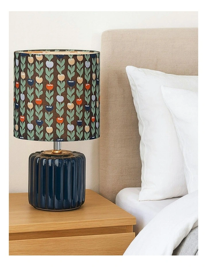 Cyra Ceramic Table Lamp in Blue image 3