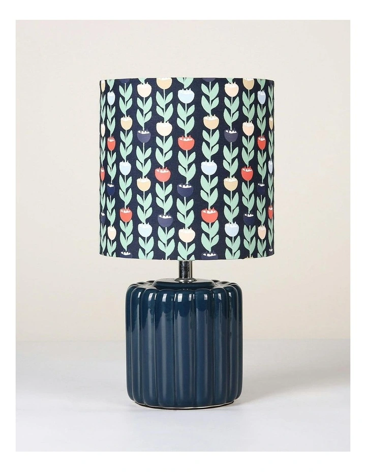 Cyra Ceramic Table Lamp in Blue image 4