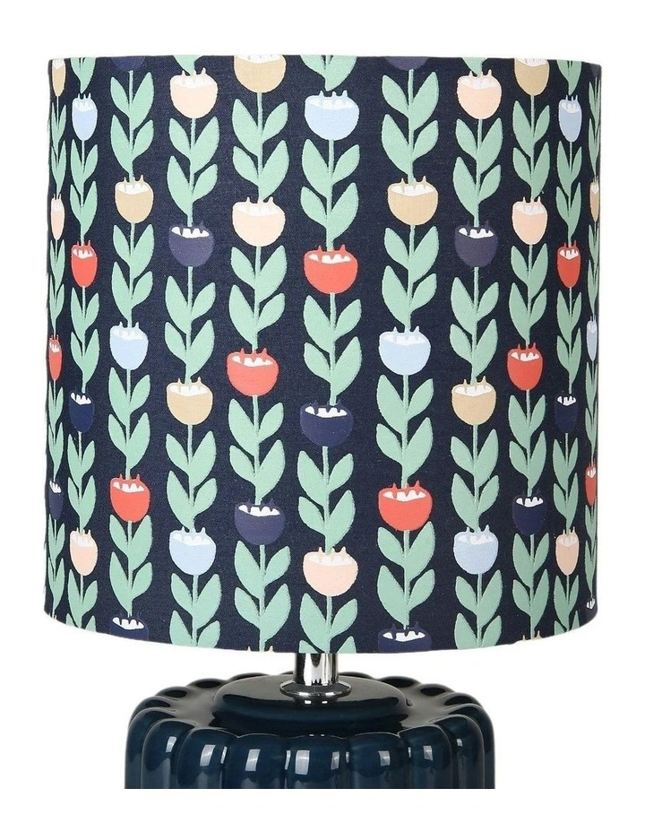 Cyra Ceramic Table Lamp in Blue image 7