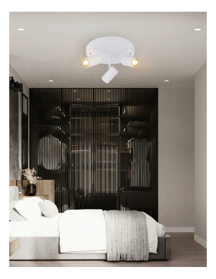 Brianna Round Spot 3 Lights in White image 3