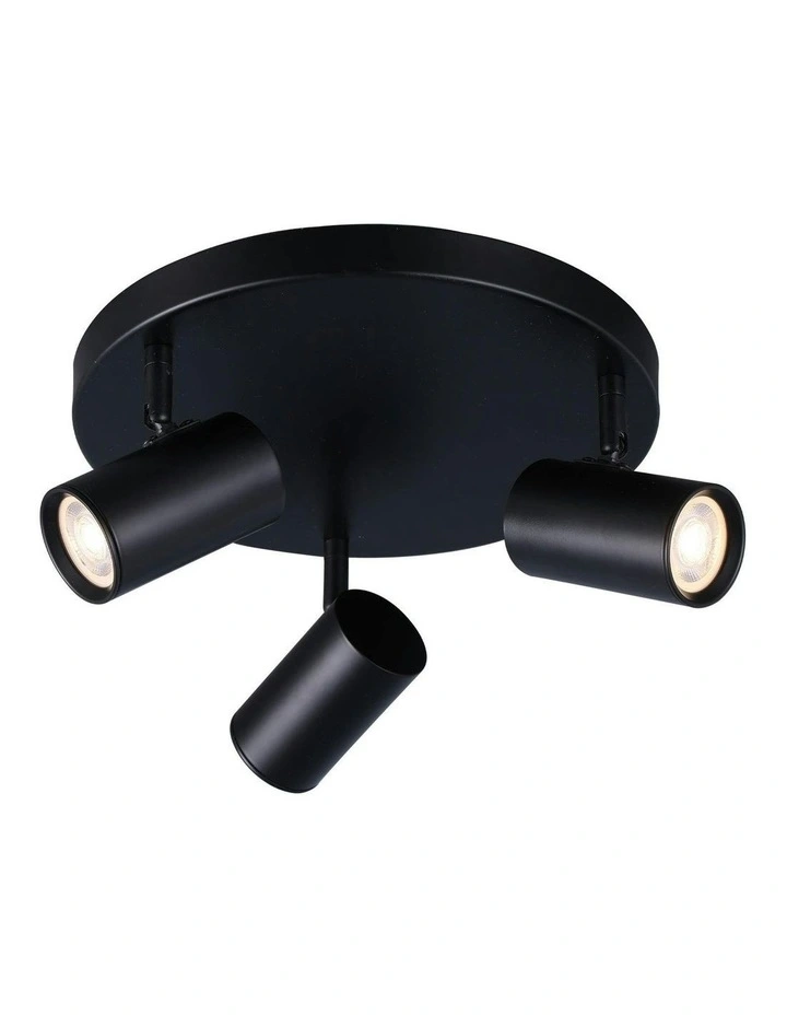 Brianna Round Spot with 3 Lights in Black image 2