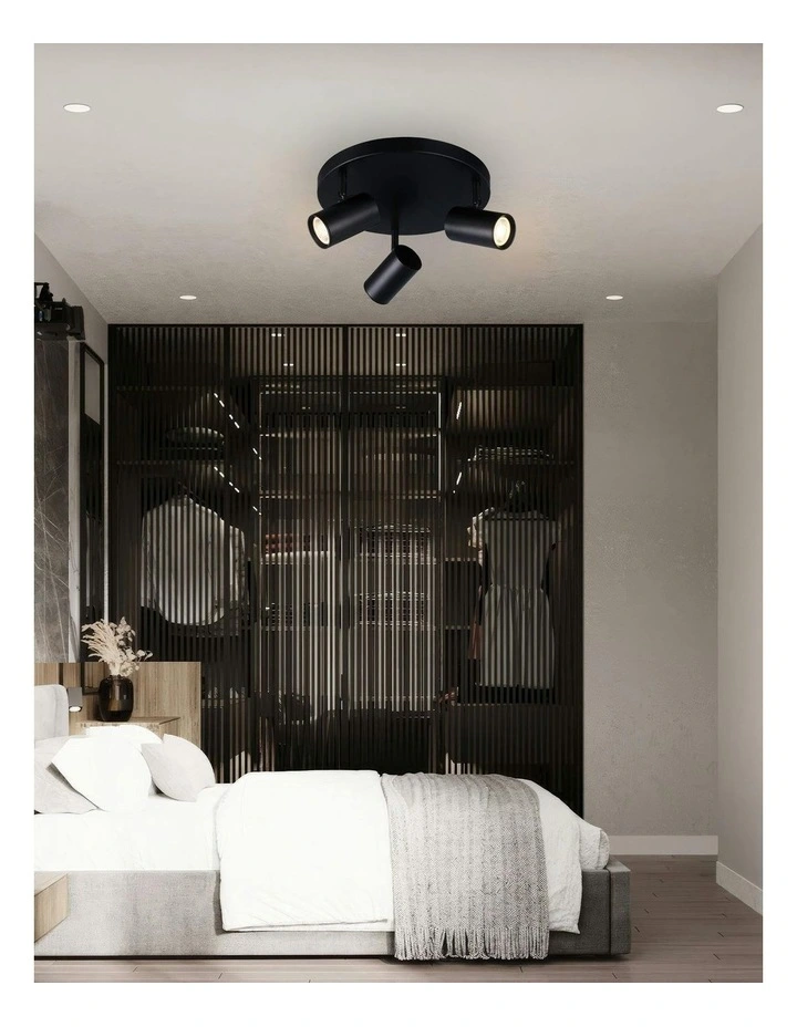 Brianna Round Spot with 3 Lights in Black image 3