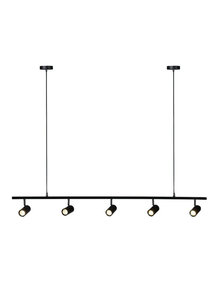 Colleen Adjustable 5 Pendant Spotlight in Black image 2