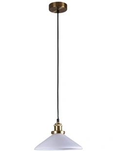 Gemma Glass Pendant Light in White