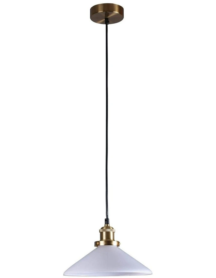 Gemma Glass Pendant Light in White image 1