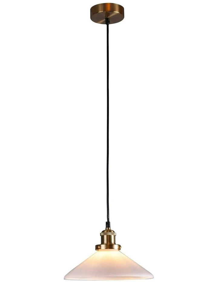 Gemma Glass Pendant Light in White image 2