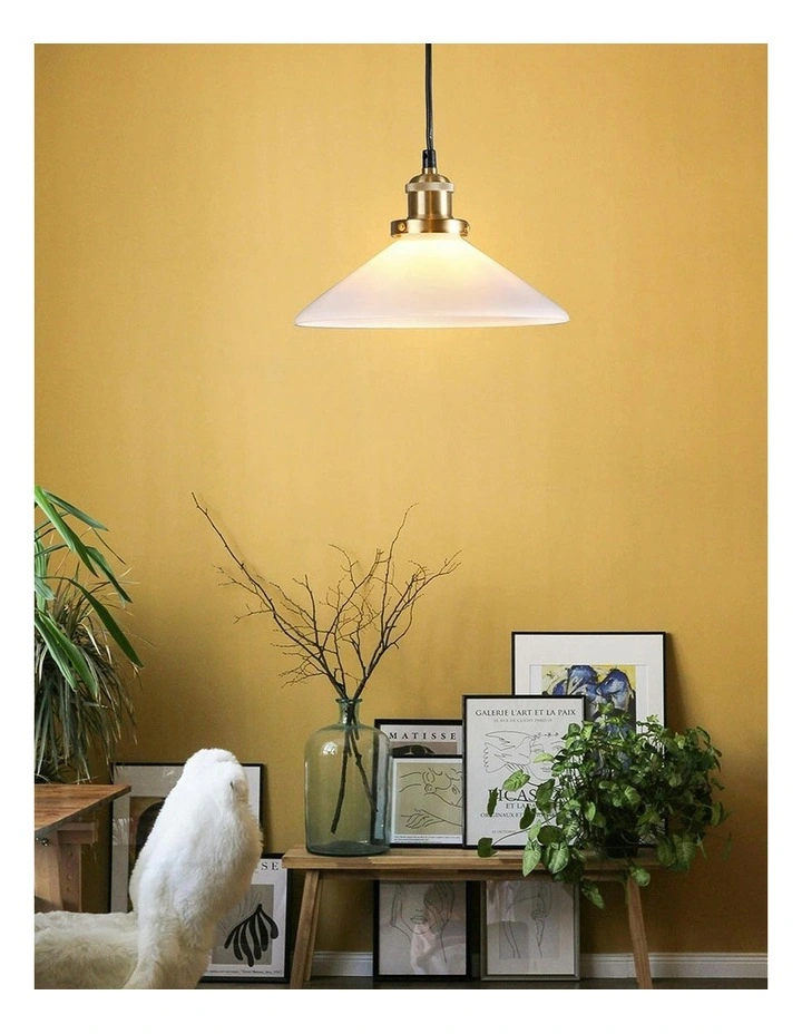 Gemma Glass Pendant Light in White image 4