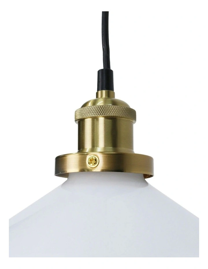 Gemma Glass Pendant Light in White image 5