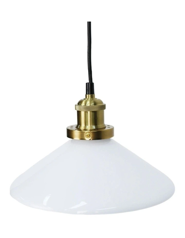 Gemma Glass Pendant Light in White image 6