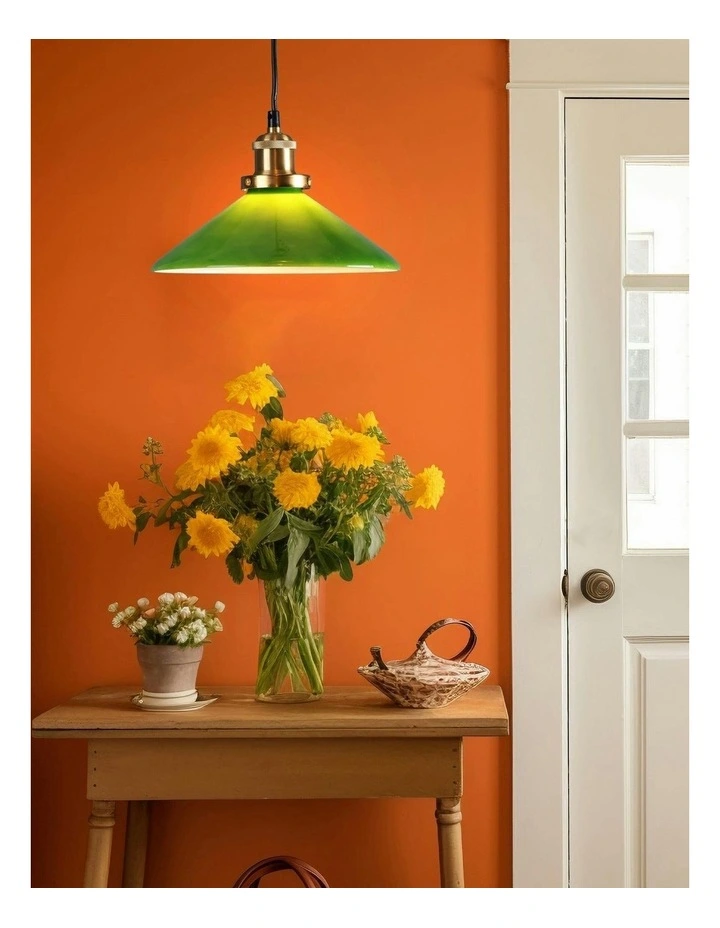 Gemma Glass Pendant Light in Green image 4
