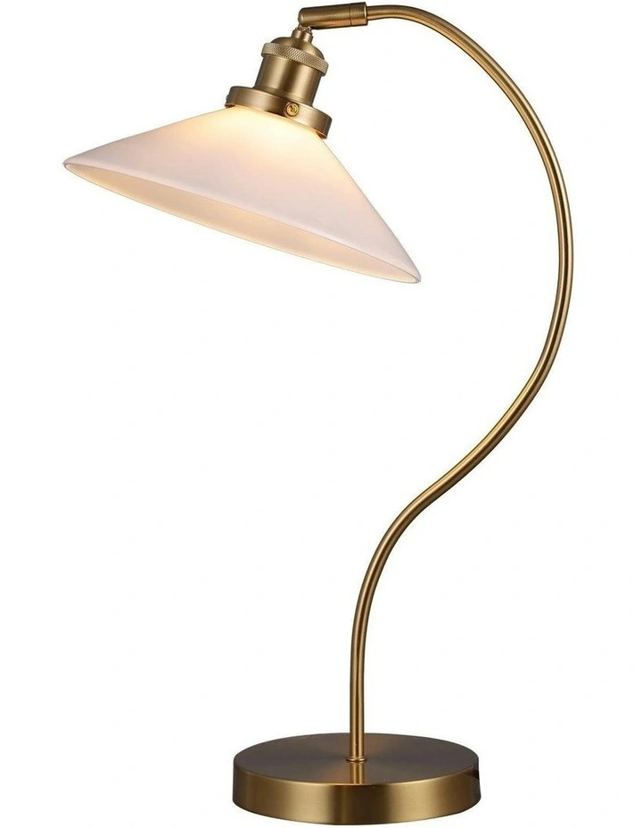 Gemma Glass Table Lamp in White image 2