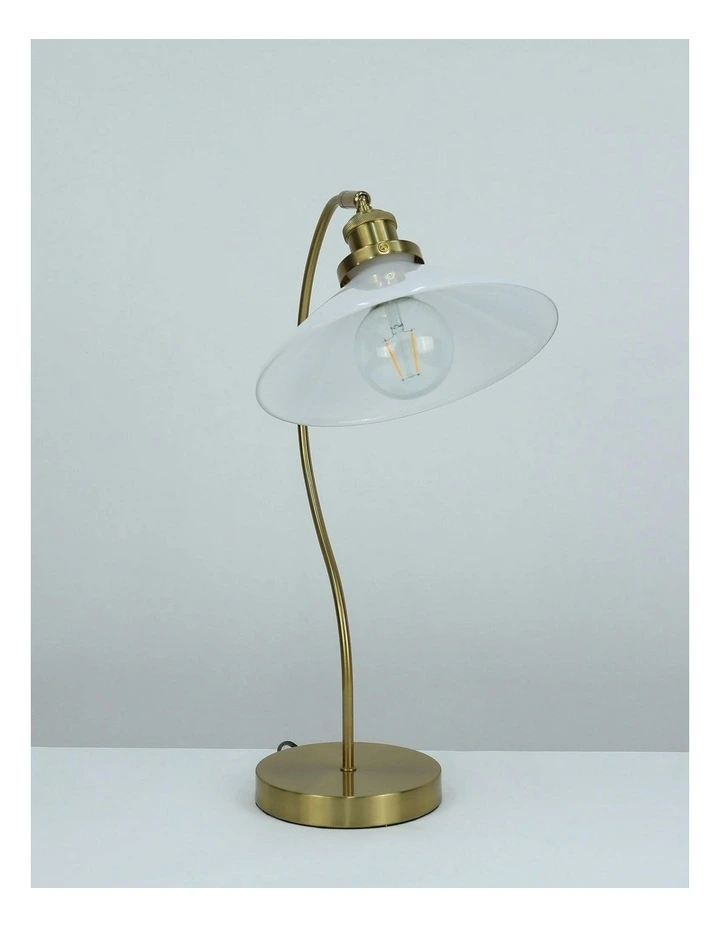 Gemma Glass Table Lamp in White image 6