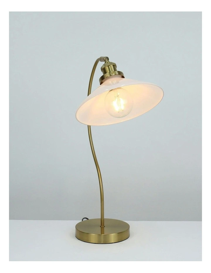 Gemma Glass Table Lamp in White image 7