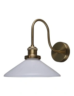 Gemma Glass Wall Light in White